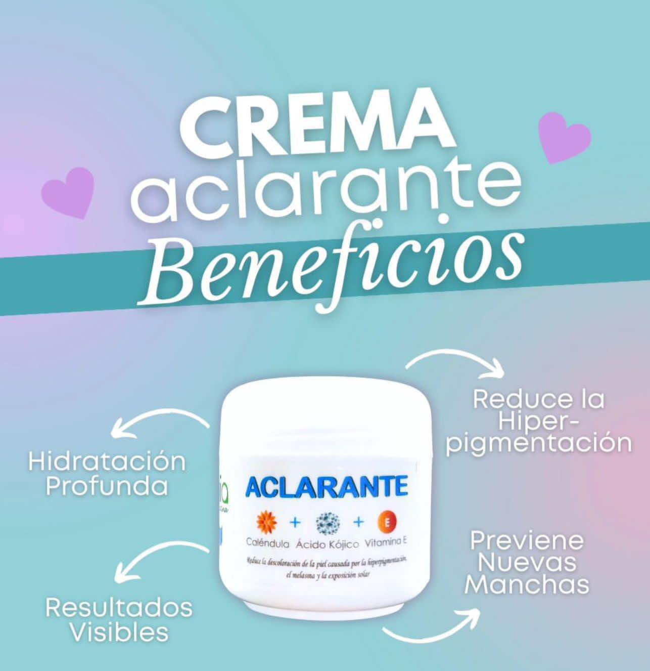 Crema aclarante para tu dia a dia